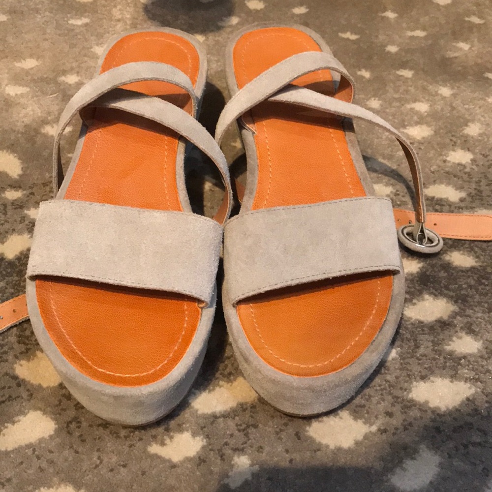 Urban Outfitters Grey Platform Wedges